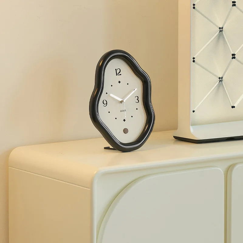 Wall Clock Organic Sculptural Design High-Gloss Finish