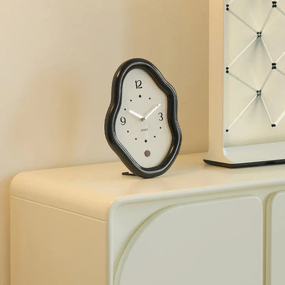 Wall Clock Organic Sculptural Design High-Gloss Finish