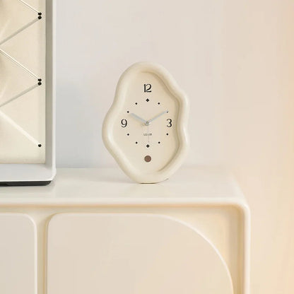 Wall Clock Organic Sculptural Design High-Gloss Finish