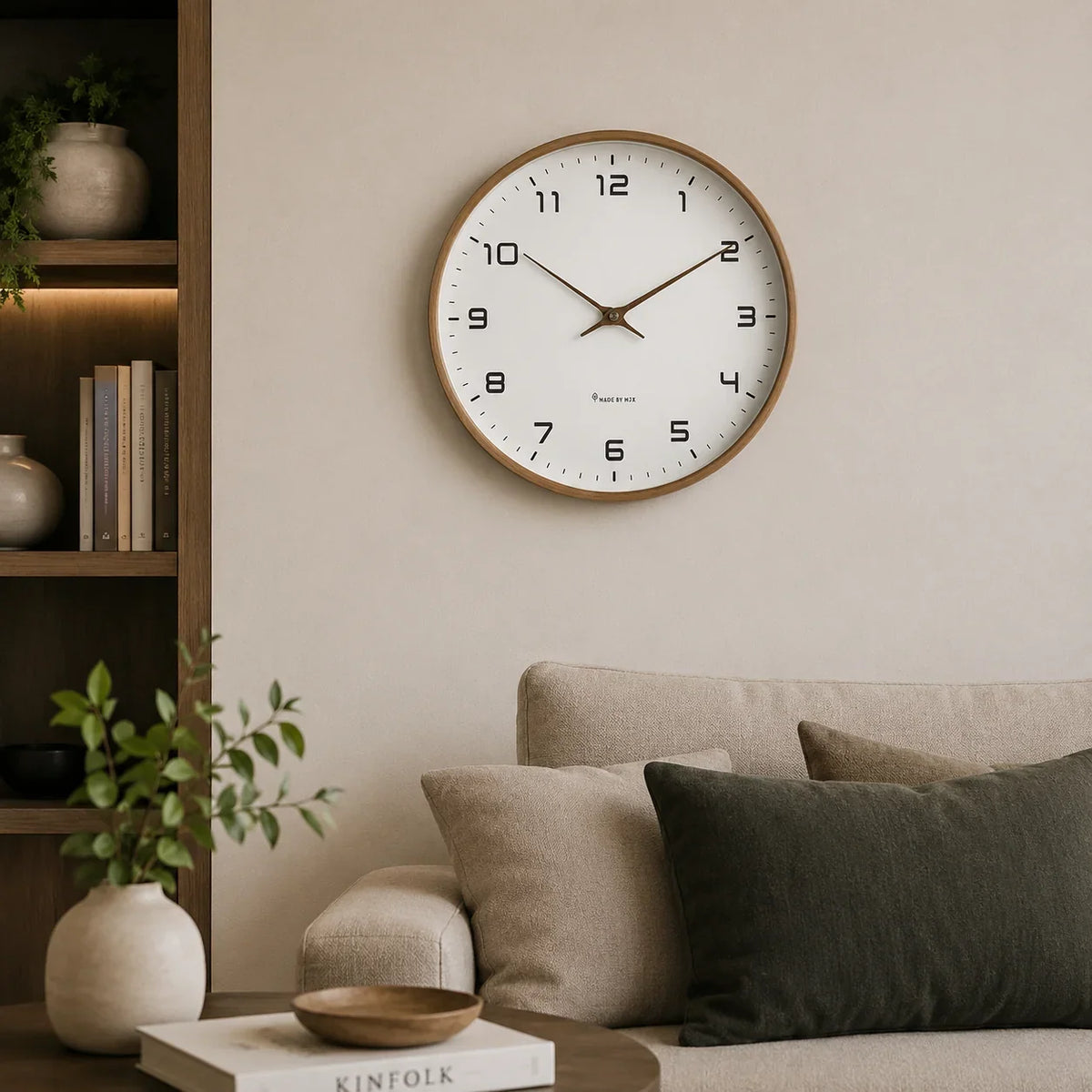 Wall Clock Scandinavian Minimalist Silent Sweep