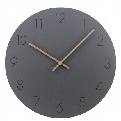 Wall Clock Silent Non-Ticking Walnut Wood Hands Minimalist Design