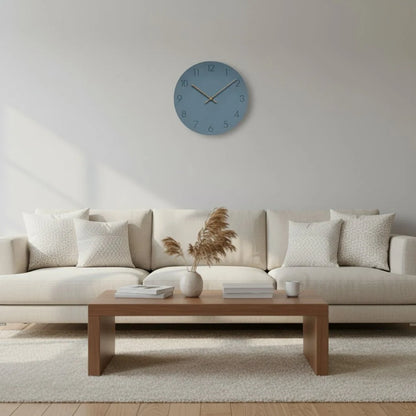 Wall Clock Silent Non-Ticking Walnut Wood Hands Minimalist Design