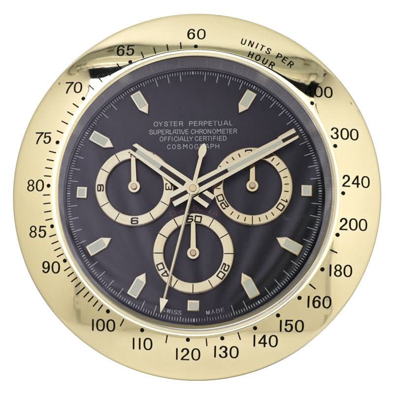 Wall Clock Silent Operation Luminous Hands Stainless Steel Frame 13-Inch