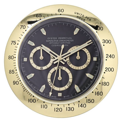 Wall Clock Silent Operation Luminous Hands Stainless Steel Frame 13-Inch