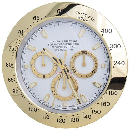 Wall Clock Silent Operation Luminous Hands Stainless Steel Frame 13-Inch