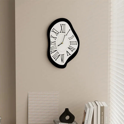 Wall Clock Silent Quartz Acrylic Distorted Roman Numerals