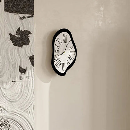Wall Clock Silent Quartz Acrylic Distorted Roman Numerals