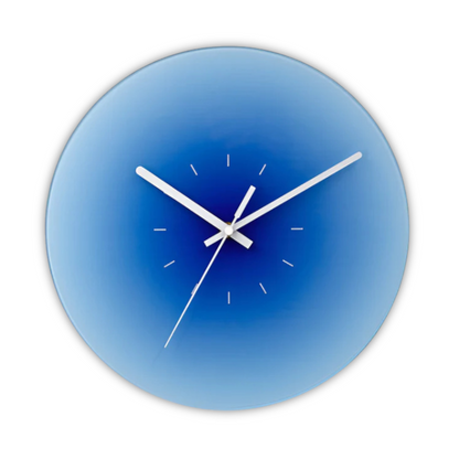 Wall Clock Silent Quartz Glass Face & Gradient Colors