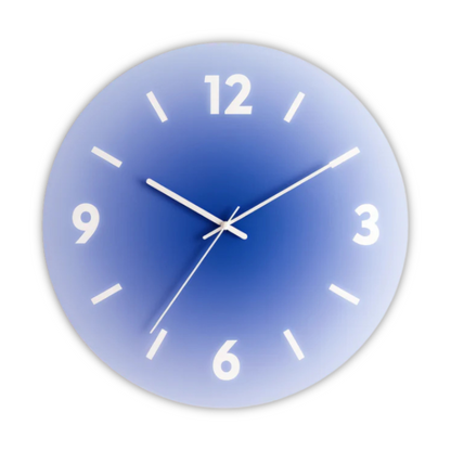 Wall Clock Silent Quartz Glass Face & Gradient Colors