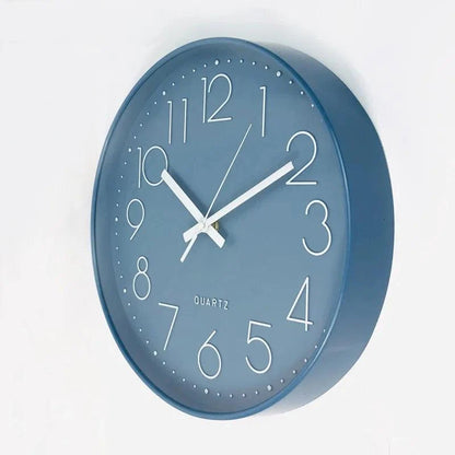 Wall Clock Silent Quartz Movement 11.8-Inch Easy-Read Dial & Glass Cover