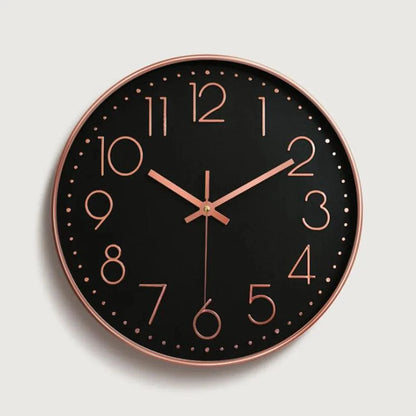 Wall Clock Silent Quartz Movement 11.8-Inch Easy-Read Dial & Glass Cover