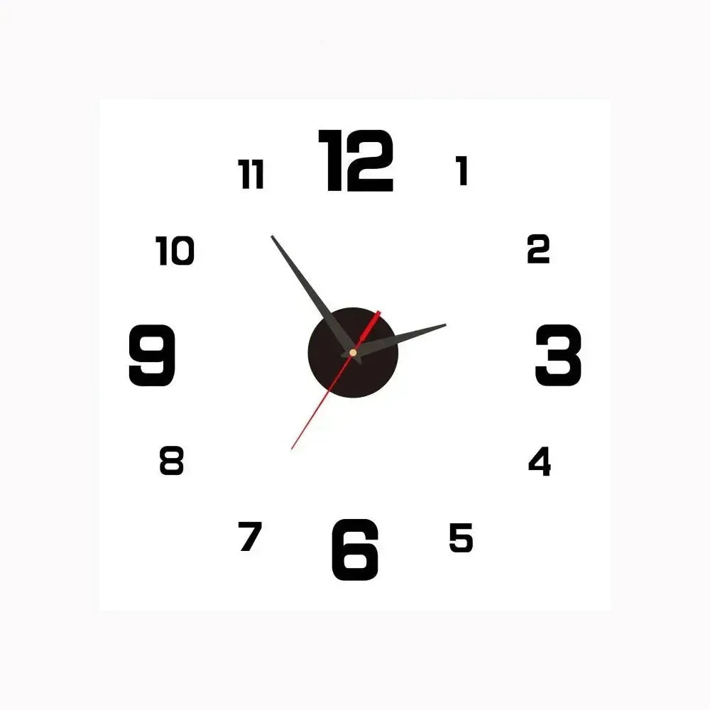 Wall Clock Silent Quartz Movement Minimalist Dial 11.8-Inch