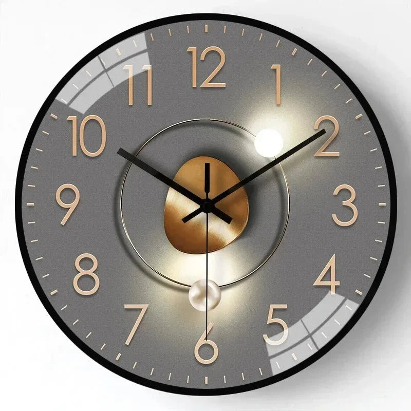 Wall Clock Silent Quartz Movement Minimalist Dial 11.8-Inch
