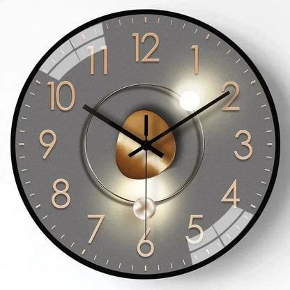 Wall Clock Silent Quartz Movement Minimalist Dial 11.8-Inch