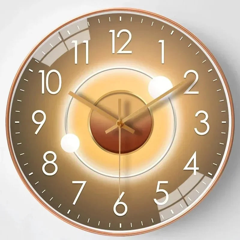 Wall Clock Silent Quartz Movement Minimalist Dial 11.8-Inch