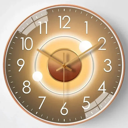 Wall Clock Silent Quartz Movement Minimalist Dial 11.8-Inch