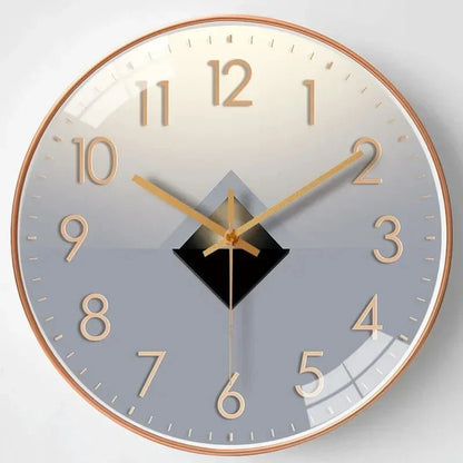 Wall Clock Silent Quartz Movement Minimalist Dial 11.8-Inch