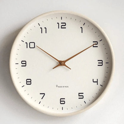 Wall Clock Silent Quartz Movement Minimalist Nordic Design 9.4-Inch