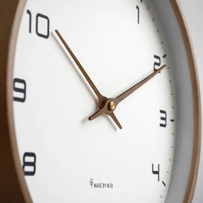 Wall Clock Silent Quartz Movement Minimalist Nordic Design 9.4-Inch