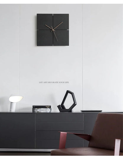 Wall Clock Silent Quartz Movement Modern Minimalist Design 11.8-Inch