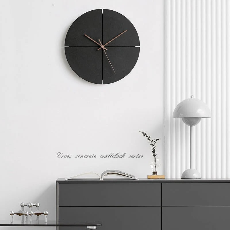Wall Clock Silent Quartz Movement Modern Minimalist Design 11.8-Inch
