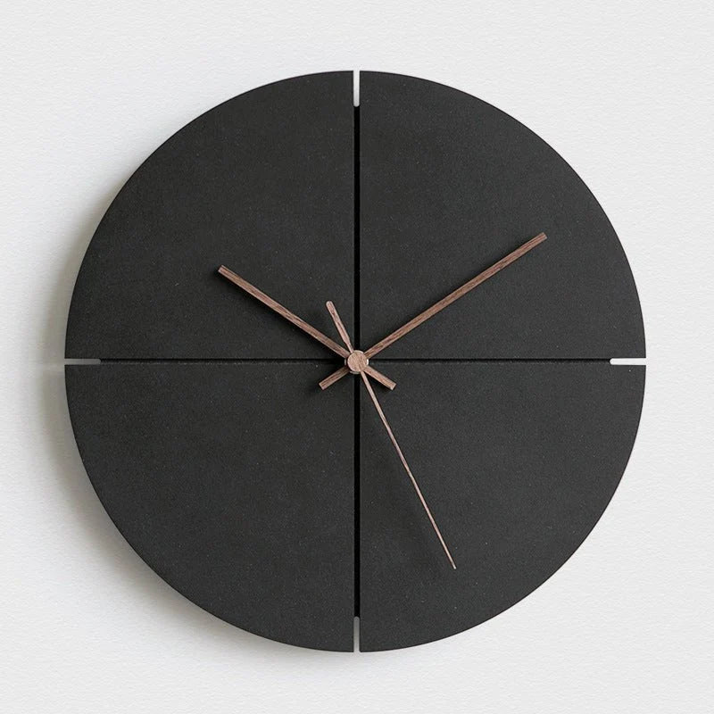 Wall Clock Silent Quartz Movement Modern Minimalist Design 11.8-Inch