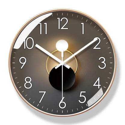 Wall Clock Square Silent Quartz Glass Cover