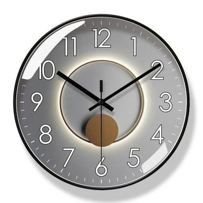 Wall Clock Square Silent Quartz Glass Cover