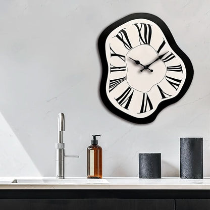 Wall Clock Wooden Silent Quartz Roman Numerals