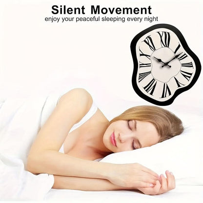 Wall Clock Wooden Silent Quartz Roman Numerals