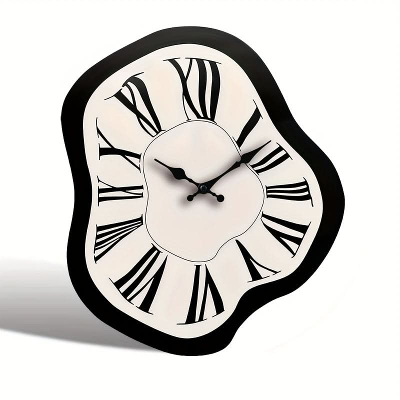 Wall Clock Wooden Silent Quartz Roman Numerals