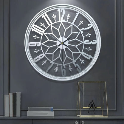 Wall Clock Wrought Iron Minimalist 15.75 Inch