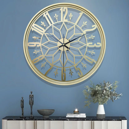 Wall Clock Wrought Iron Minimalist 15.75 Inch