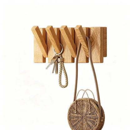 Wall Coat Rack Rubberwood Piano Key Design 4–12 Hooks