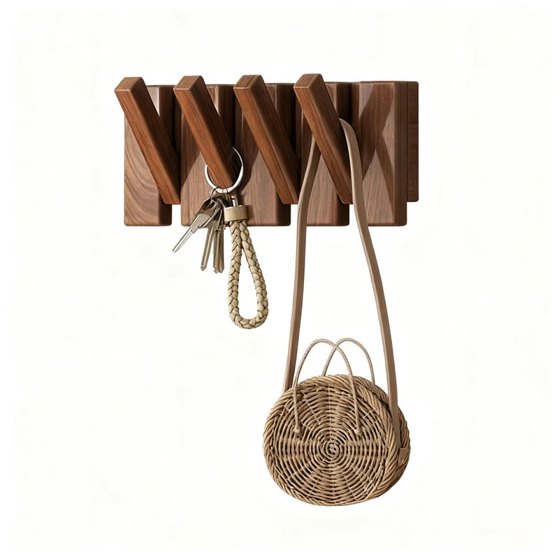 Wall Coat Rack Rubberwood Piano Key Design 4–12 Hooks