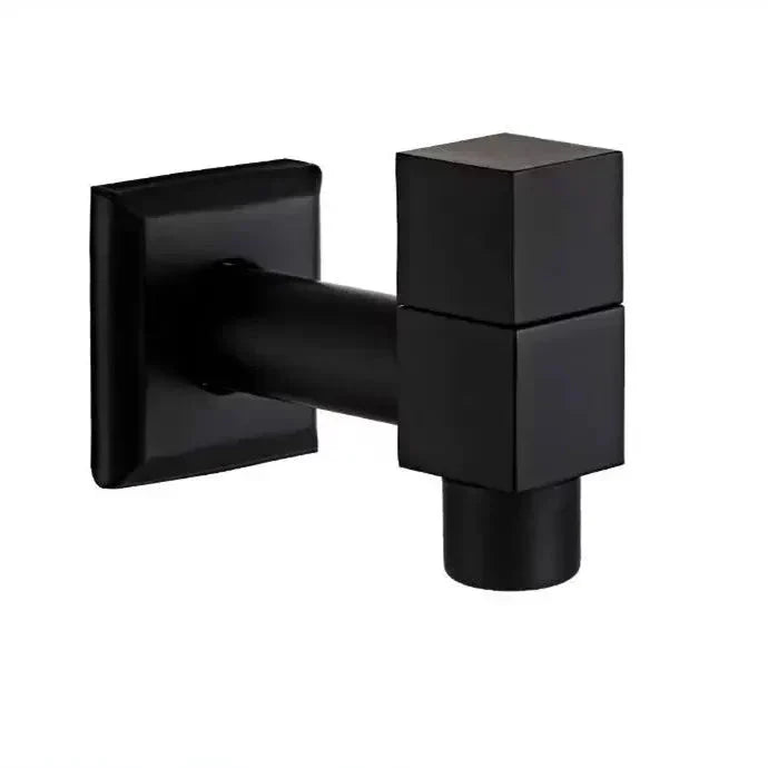 Wall Faucet Brass Matte Black Steel Lever