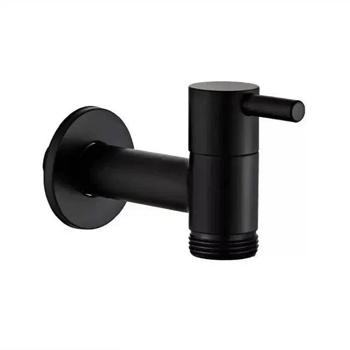 Wall Faucet Brass Matte Black Steel Lever