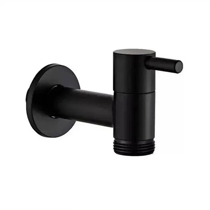 Wall Faucet Brass Matte Black Steel Lever