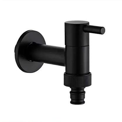 Wall Faucet Brass Matte Black Steel Lever