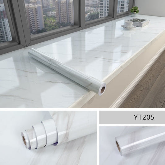 Wall Film Self-Adhesive 3D Marble Waterproof & Mold-Resistant