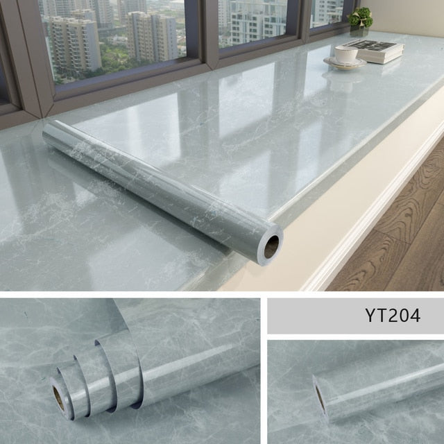 Wall Film Self-Adhesive 3D Marble Waterproof & Mold-Resistant