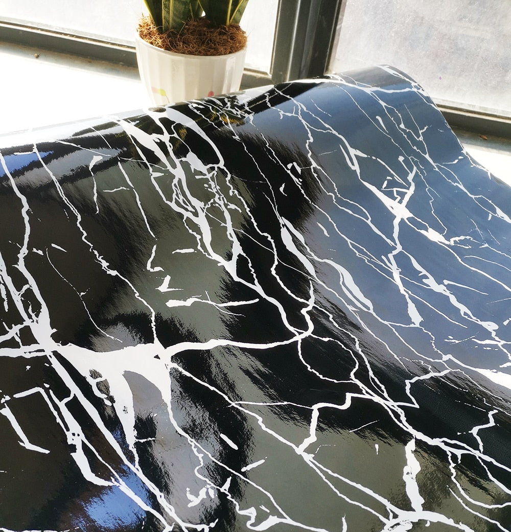 Wall Film Self-Adhesive 3D Marble Waterproof & Mold-Resistant