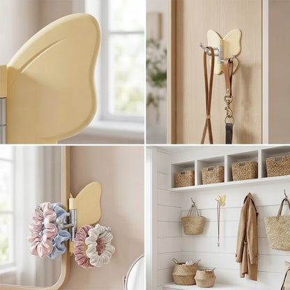 Wall Hook 3-Arm 180-Degree Rotating Self-Adhesive Rust-Resistant Metal
