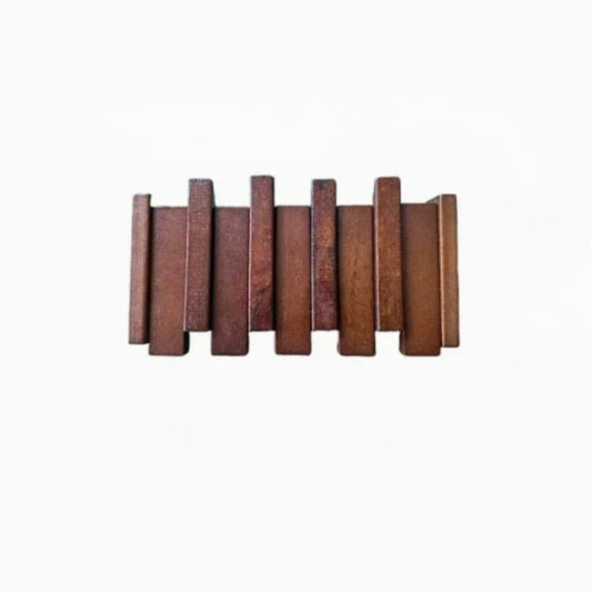 Wall Hook Rack Wood Retractable Hooks