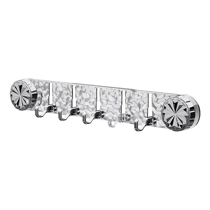 Wall Hook Rail Self-Adhesive Twist-Press Foldable Crystal Ends