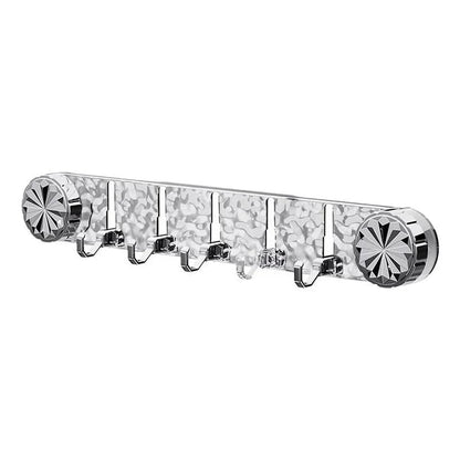 Wall Hook Rail Self-Adhesive Twist-Press Foldable Crystal Ends