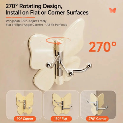Wall Hook Rotatable Butterfly Drill Free