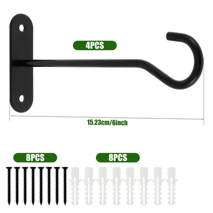 Wall Hook Set Heavy-Duty Iron 22 lb Capacity