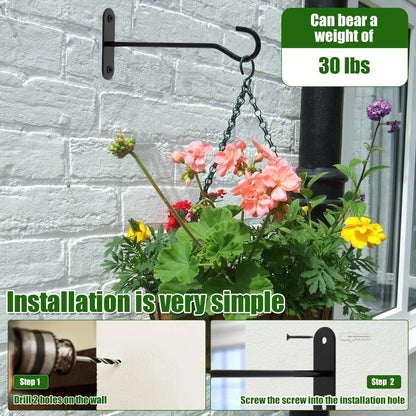 Wall Hook Set Heavy-Duty Iron 22 lb Capacity