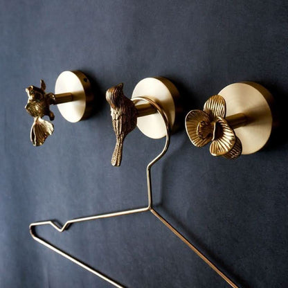 Wall Hook Solid Brass Animal-Inspired Design Space-Saving